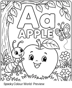 A Apple colouring preview