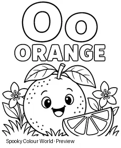 O Orange colouring preview