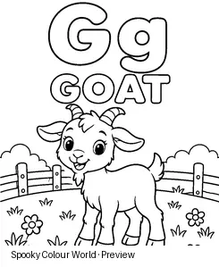 G Goat colouring preview