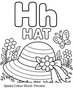 H Hat colouring preview