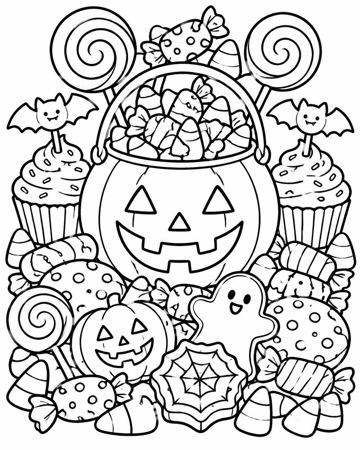 Candy Mountain colouring page preview