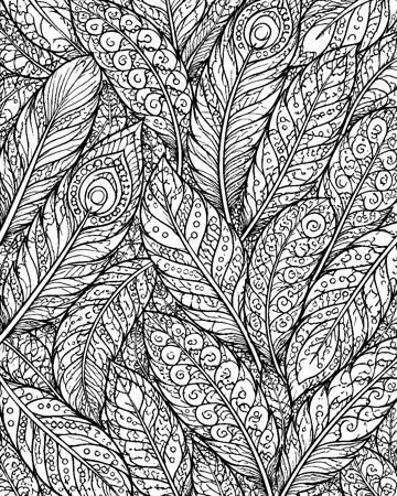 Feather Flow colouring page preview