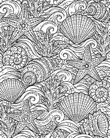 Ocean Waves colouring page preview